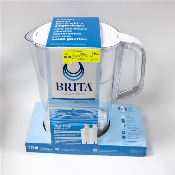 BRITA WATER FILTERATION SYSTEM PITCHER
