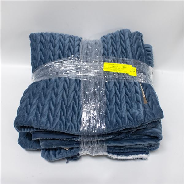 2PK HOME RETREAT QUILTED VELVET CUSHION COVERS