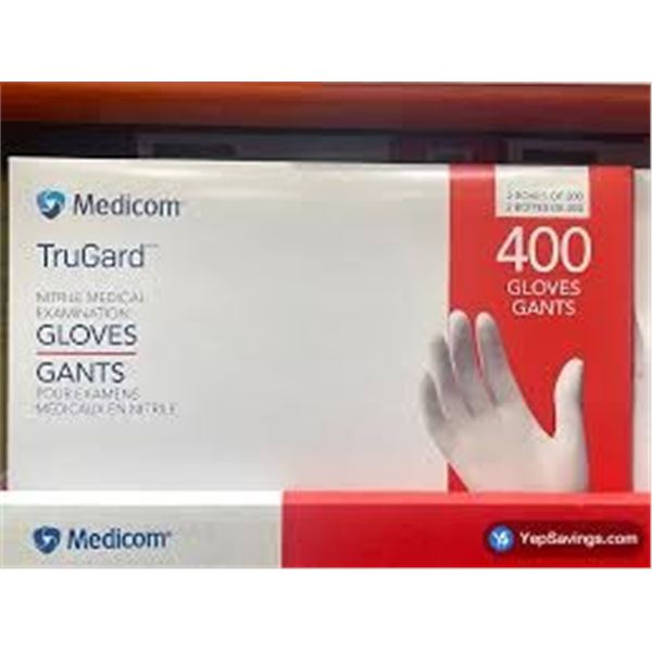 400 GLOVES MEDICOM TRUGARD NITRILE MEDICAL MEDIUM