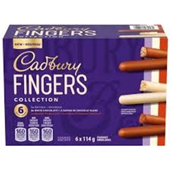 6 X 114G CADBURY FINGERS COLLECTION