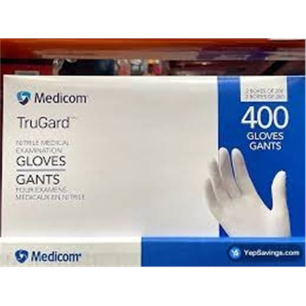 400 GLOVES MEDICOM TRUGARD NITRILE MEDICAL LARGE