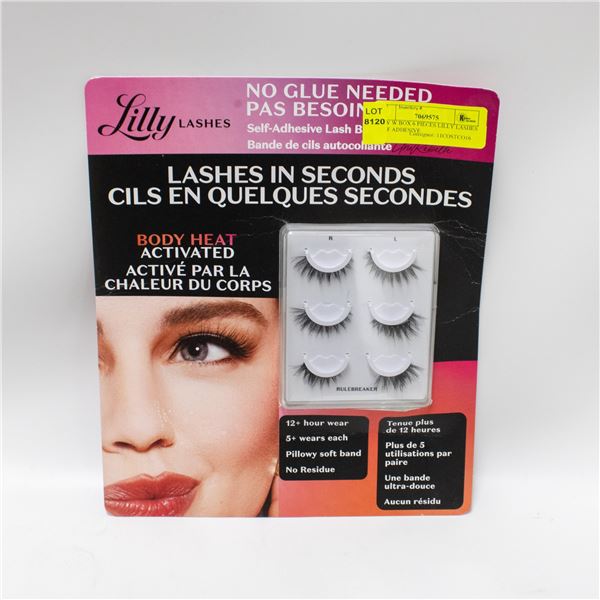 NEW W BOX 6 PIECES LILLY LASHES SELF ADHESIVE