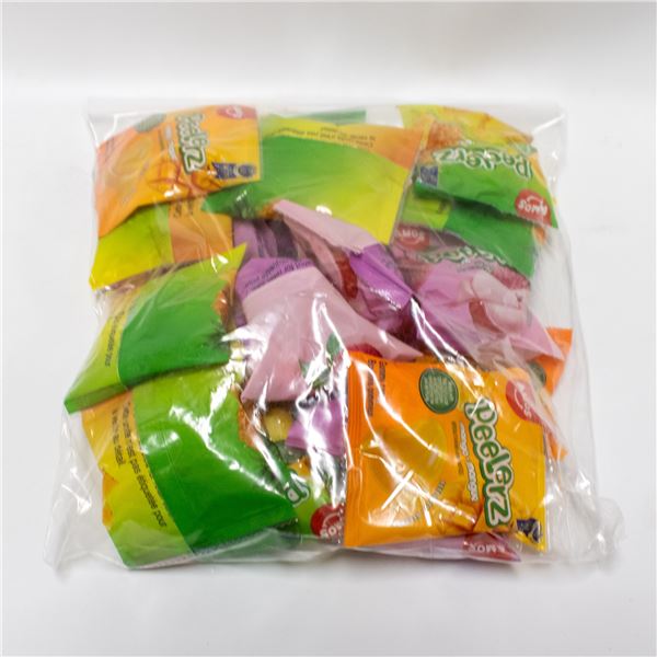 REPACKED 22PKS OF PEELERZ ASSORTED FRUIT CANDY