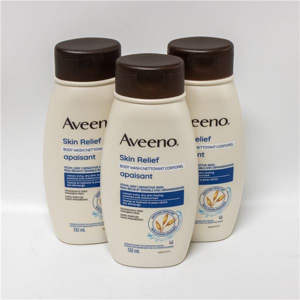 3 X 532ML AVEENO SKIN RELIEF BODY WASH APAISANT