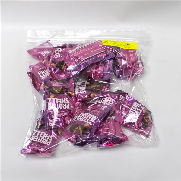REPACKED 19 BARS NO SUGAR PROTEIN SHELLZ DARK CHOC