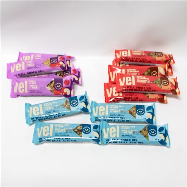 REPACKED 13 X 40G VEL BARS VARIETY PACK
