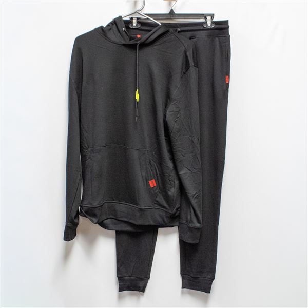 NEW 2PC SET BENSON BLACK SWEATER + JOGGERS MEDIUM