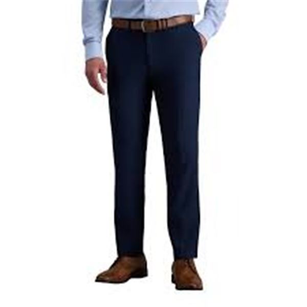 NEW HAGGAR DRESS PANTS DARK BLUE SIZE 38 X 30