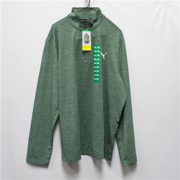 NEW PUMA ACTIVE 1/4 ZIP GREEN XL