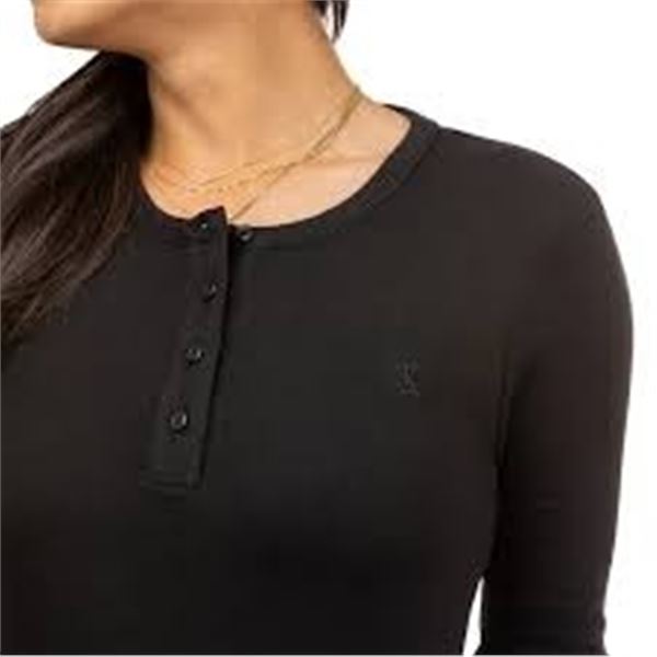 NEW CALVIN KLEIN LONG SLEEVE BLACK TOP