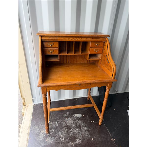Roll top desk measures 32" x 24" x 46" tall