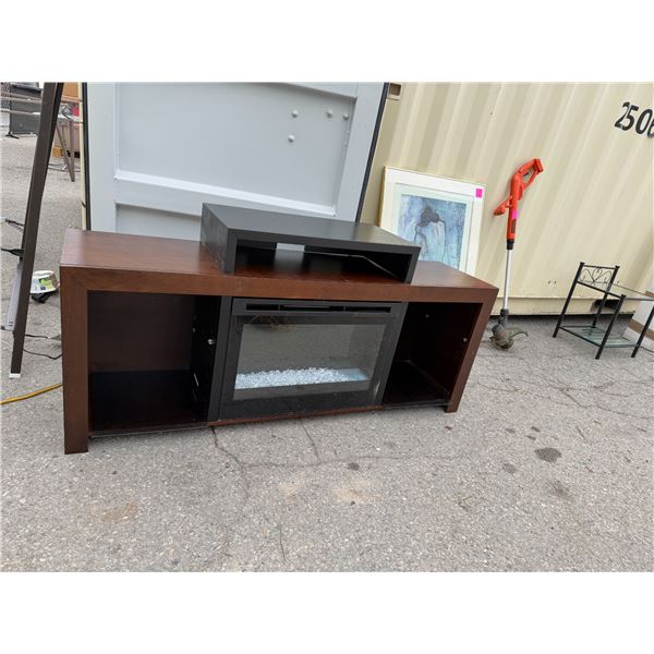 Electric fireplace tested working glass shelves inside need shelf pegs measures 62 1/2" x 16" x 30" 