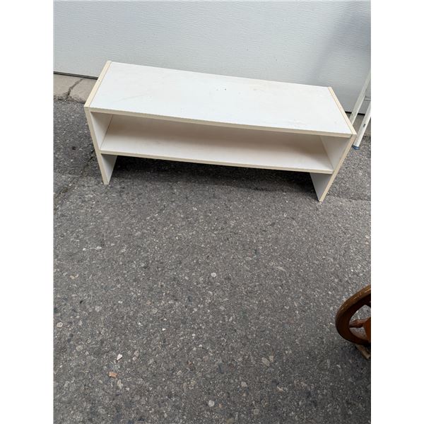 Shoe shelf measures 31" x 11 1/2" x 11 1/2" tall