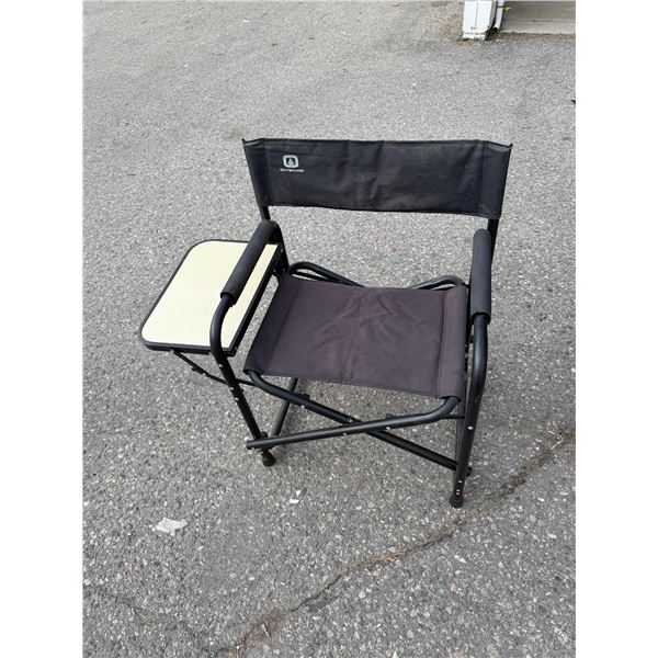 Outbound folding camp chair with side table attached