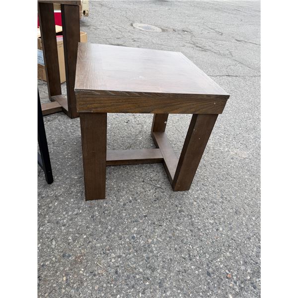 Side table measures 24" x 24" x 24" tall