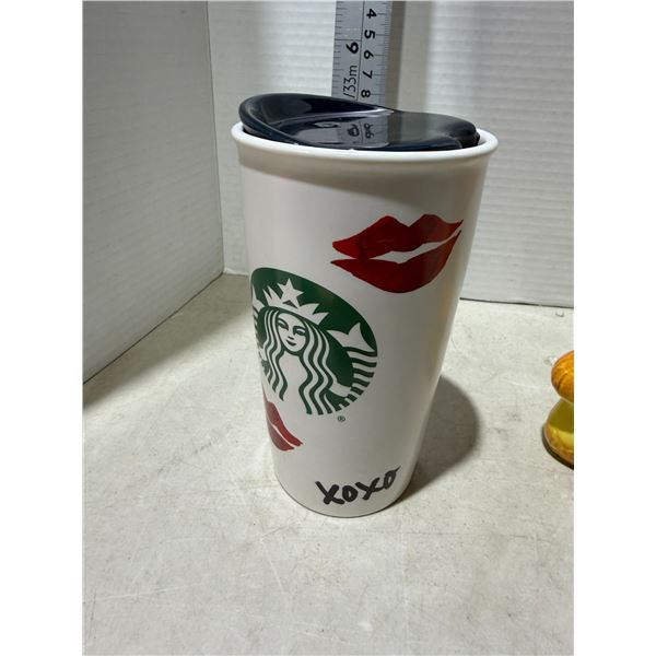 Starbucks hugs and kisses, travel, love