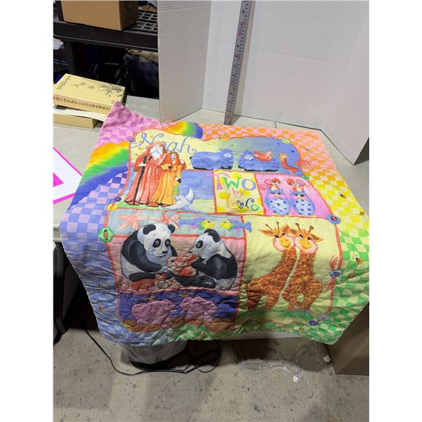 Noah's Ark baby blanket