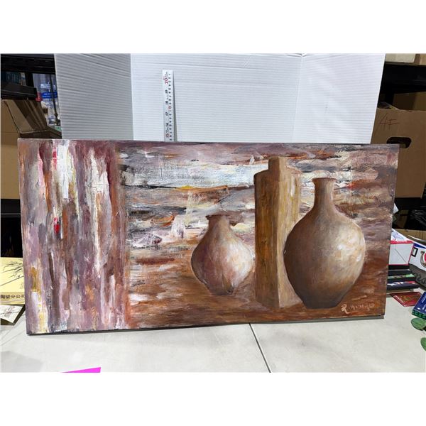 Mid-century pottery painting 18 x 36