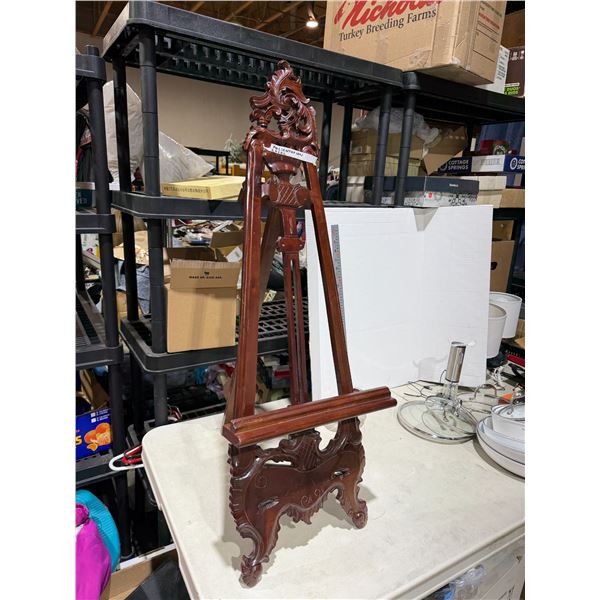 Carved easel