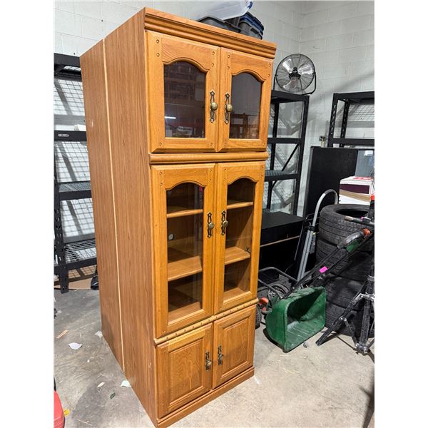 Cabinet 27 inches by 8 inches and 76 inches steps and a half