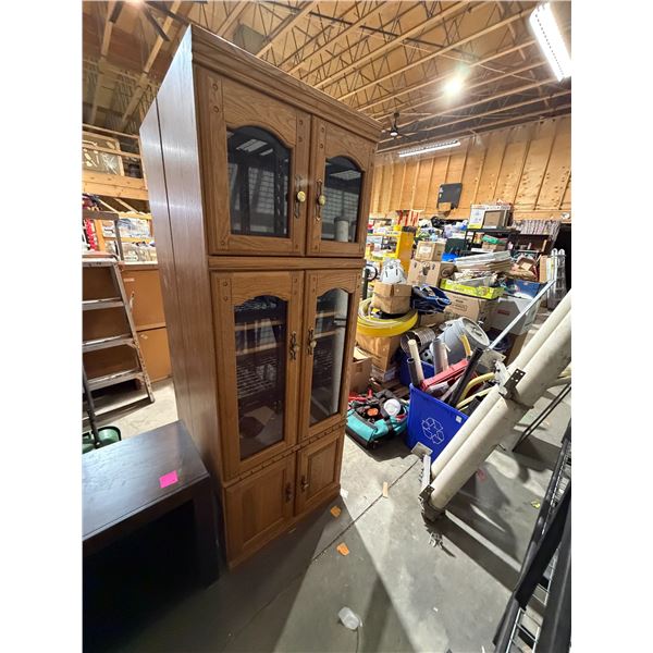 Cabinet 27 inches by 8 inches and 76 inches steps and a half