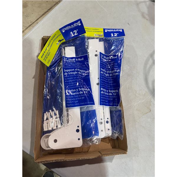 12 inch shelf support rods