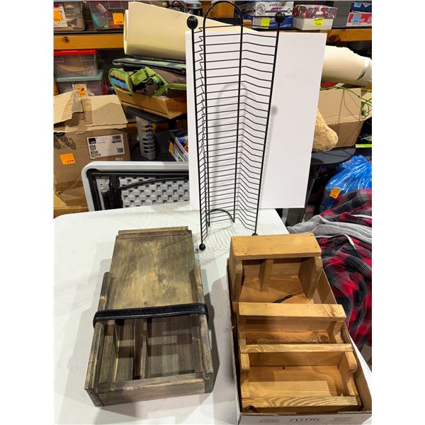 Wood boxes and CD folder