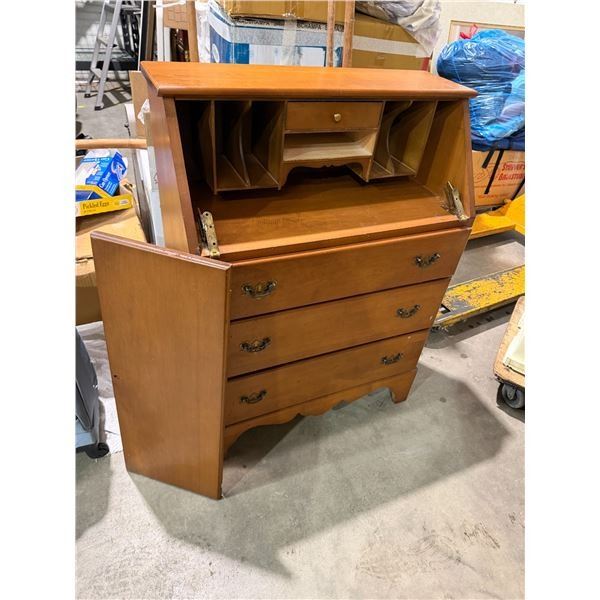 Maple drop front desk