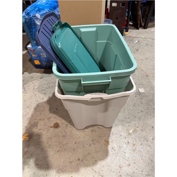 2 bins with lids