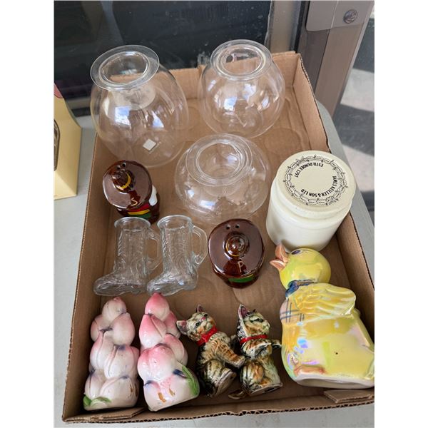 Salt and pepper, collectibles, and other items