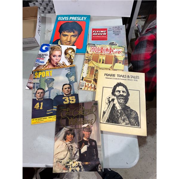 Assorted books and magazine