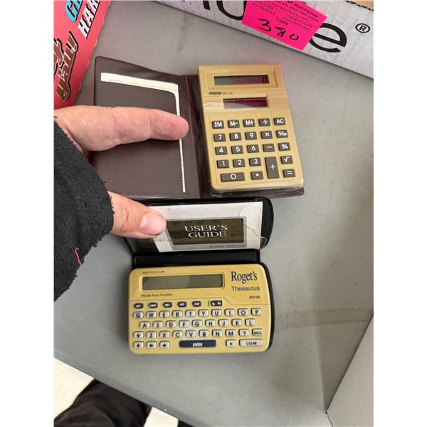 Calculator and thesaurus