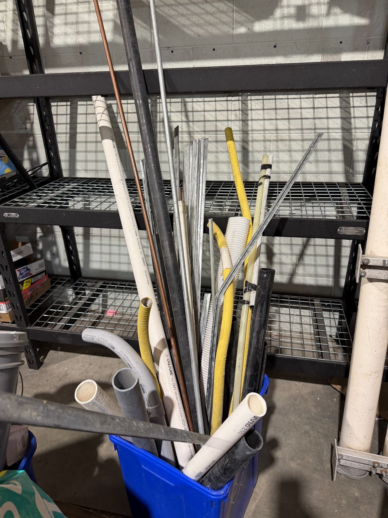 PVC piping and other construction items
