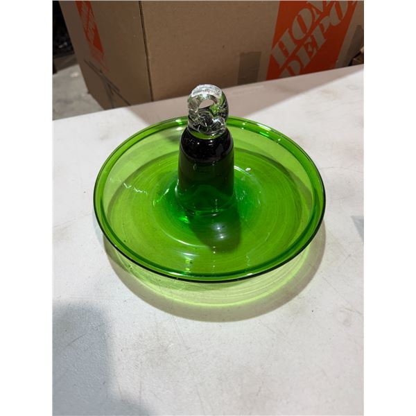 Glass bird feeder