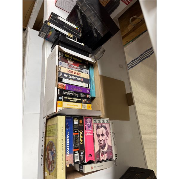 VHS tapes and VHS holder