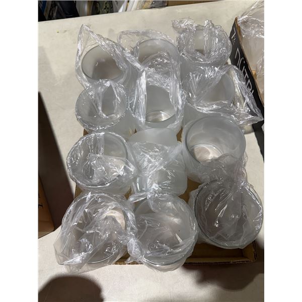 Frosted candle jars