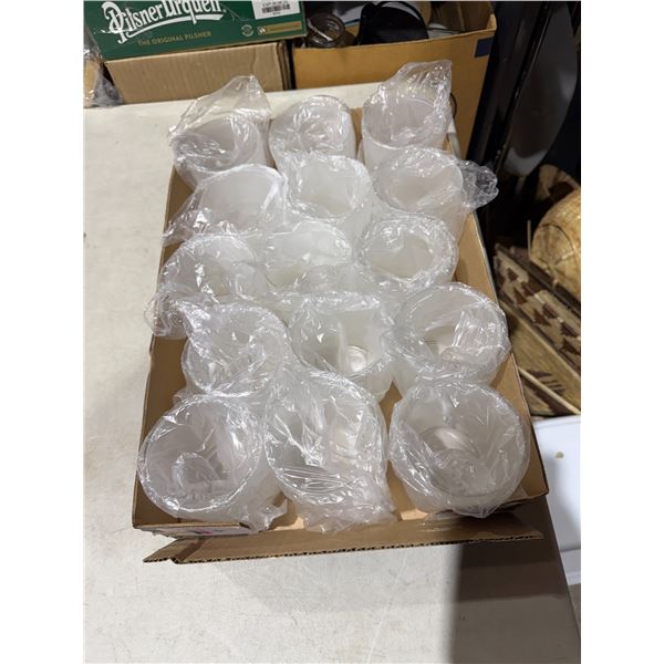 Frosted candle jars
