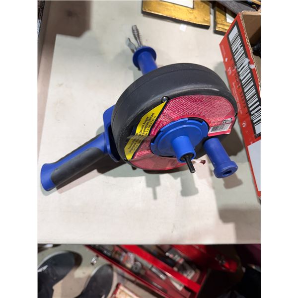 Power pistol grip drum auger