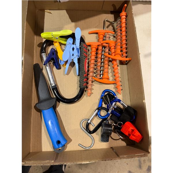 Garage items, clips, etc.
