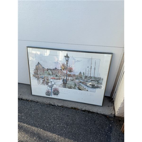The inner Harbor Victoria, artwork measures 33" x 23"