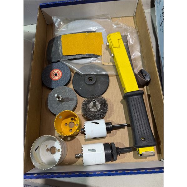 Stapler and discs, etc.