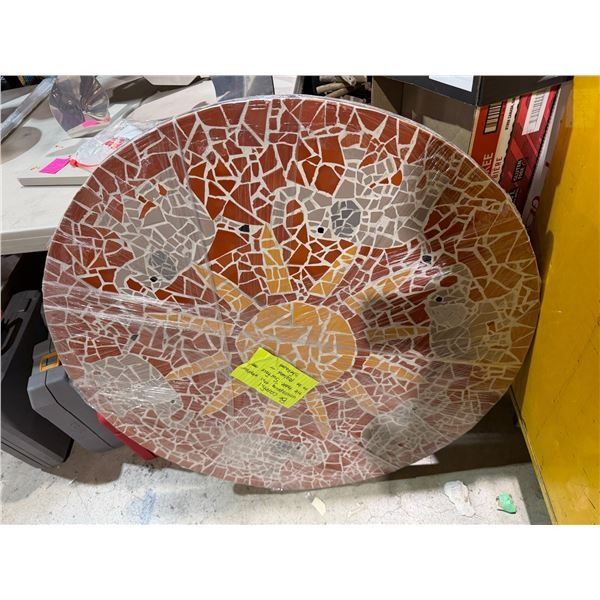Elephant table top measures 36 inches round