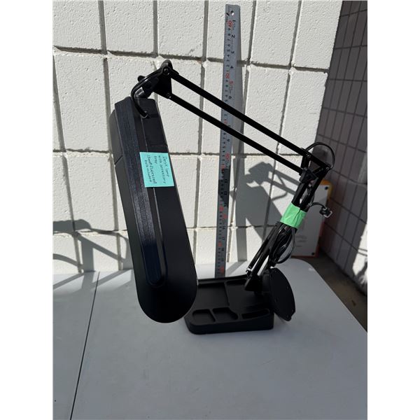 Desk lamp with accessory tray, 13 W fluorescent bulb include included