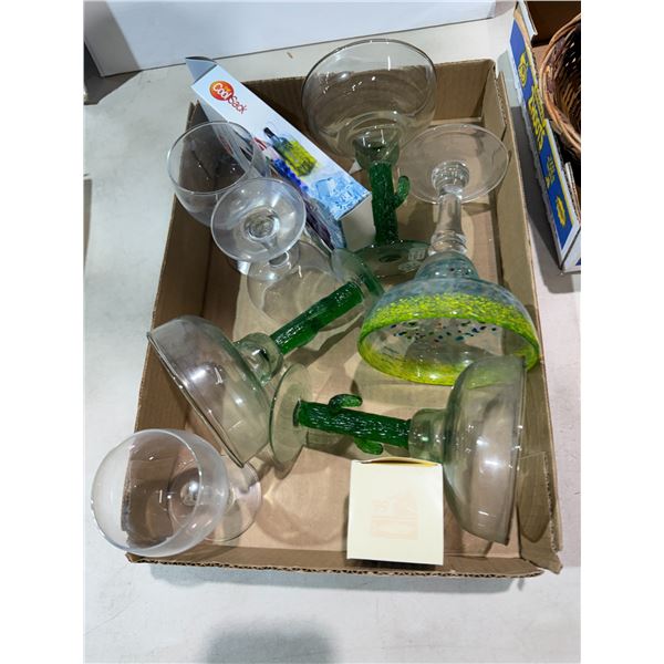 Martini and other drinking glasses