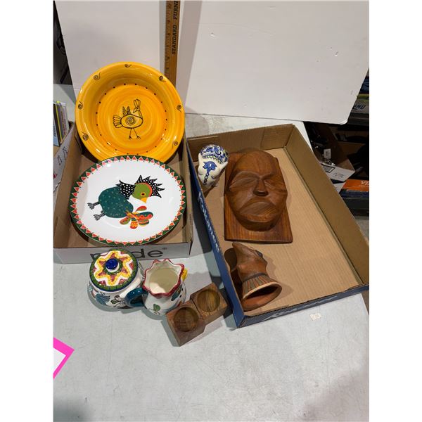 Assorted decor and dishes