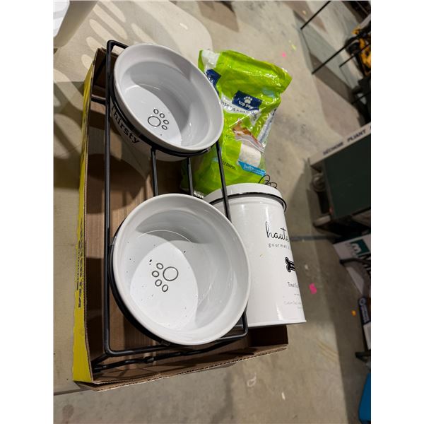 Pet feeding station and other items