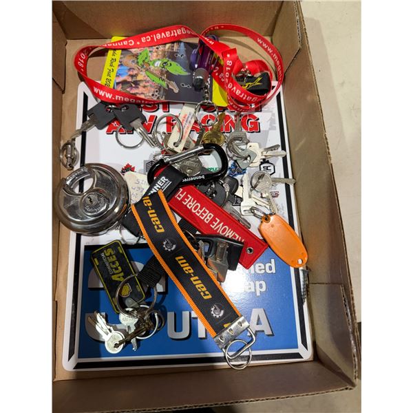 Keychains and keys, etc.