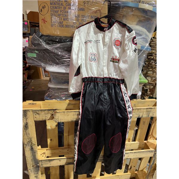 Kids dress up race car suit size 12/14