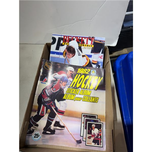 BECKETT Hockey monthly and 1982 Hockey sticker album