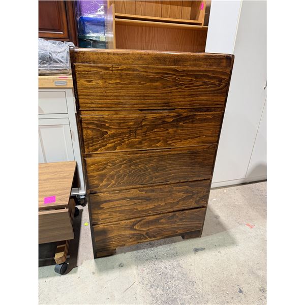 Dresser measures 27 1/2" x 15" x 43" tall